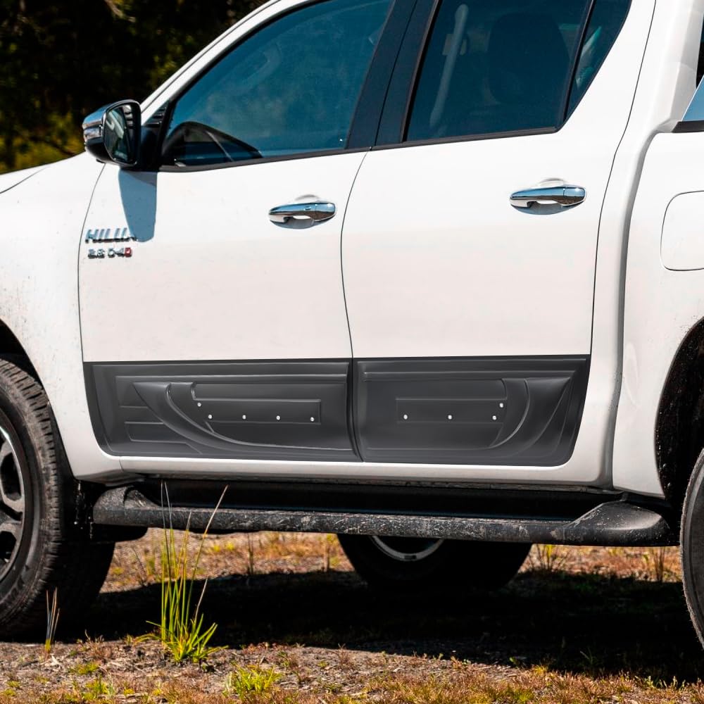 Panel Lateral para Toyota Hilux 2015-2024 Hilux AN110 AN120 AN130 Invincible X GR Sport Invincible 4 x 4 Paneles Laterales Negro Mate moldura de 4 Piezas