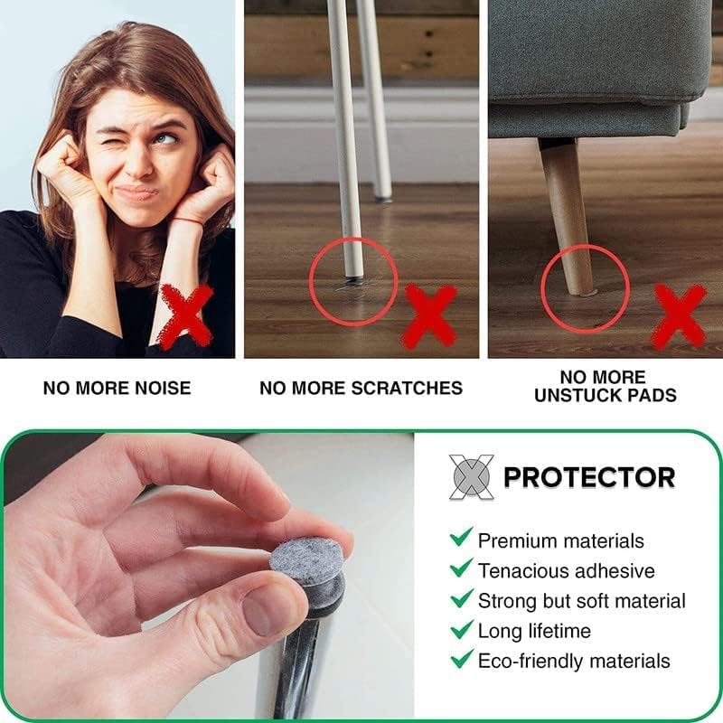 Image of DIY Crafts Self Adhesive Round Soft Silicon Furniture Protection Non Slip Anti Skid Buffer Bumper Ligt Proof Wind Proof Pest Proof Felt Furniture Pads Thicken! (25 Pieces 1 inch inch X 1 inch inch, Black)