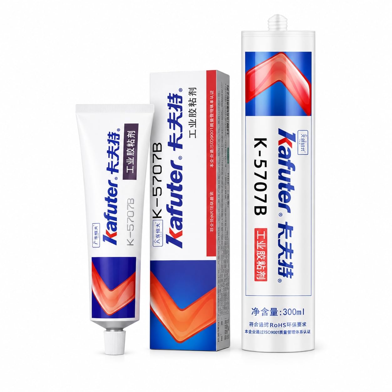 VIDOO Kafuter K-5707B Czarna Pasta Silikonowa o Konsystencji Pasty do Zębów Spoina Wstrząsoodporna do Złączy Polimerowych Przemysłowych Klej - 300ml