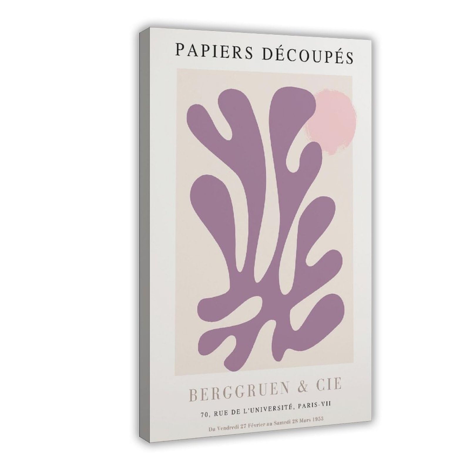 Heyanm Lilac Matisse Art Print_ Papiers Decoupes Mid Canvas Poster Bedroom Office Room Decor Gift Frame 20X30inch