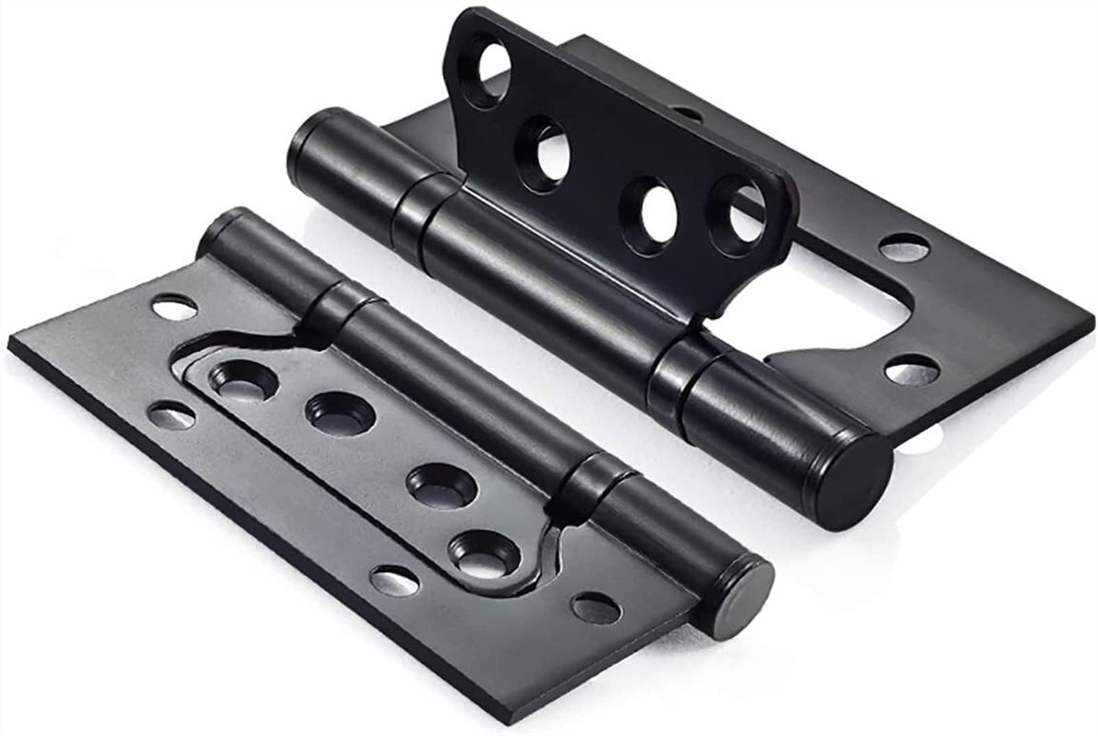 4 "100mm Imagen de Acero Inoxidable de Las bisagras Dormitorio de la Puerta de la Puerta de Madera Ranura Libre Espesada con el rodamiento de Mudo de 4 Pulgadas Bisagra de la Puerta (Color : Nero)