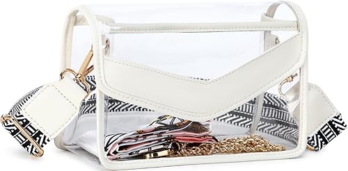 Bolsa transparente para mujer, aprobada para estadios, bolsa cruzada transparente para conciertos, eventos deportivos, festivales disponible en Yaxa Guatemala