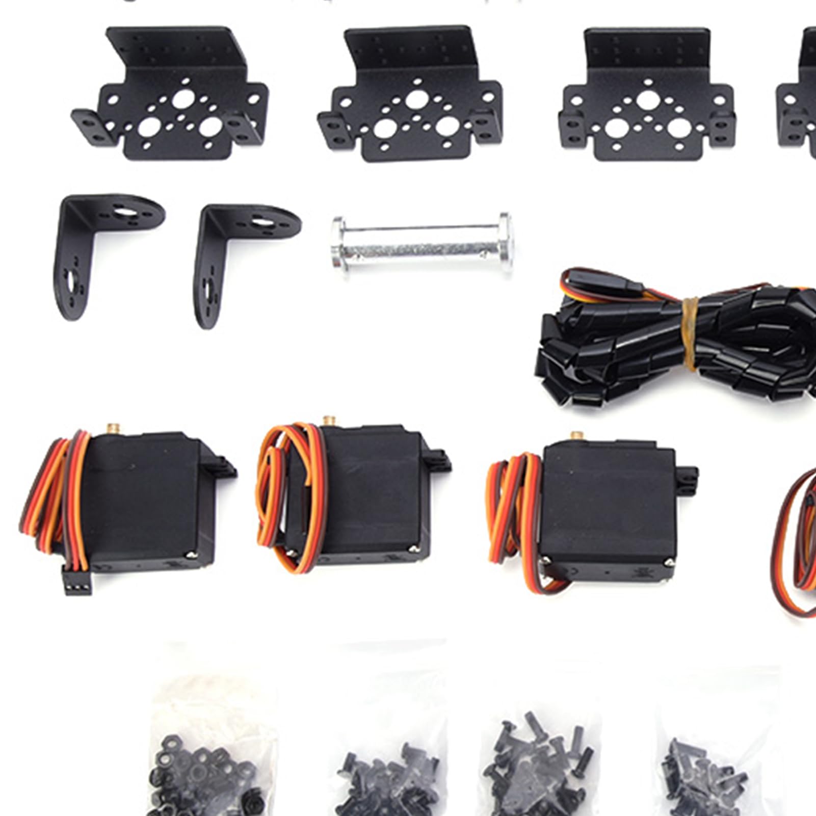 Kit Braccio Robotico Meccanico 6DOF con Artiglio, 6 Servomotori MG996, Alluminio 2mm, per Insegnamento Universitario e Produzione