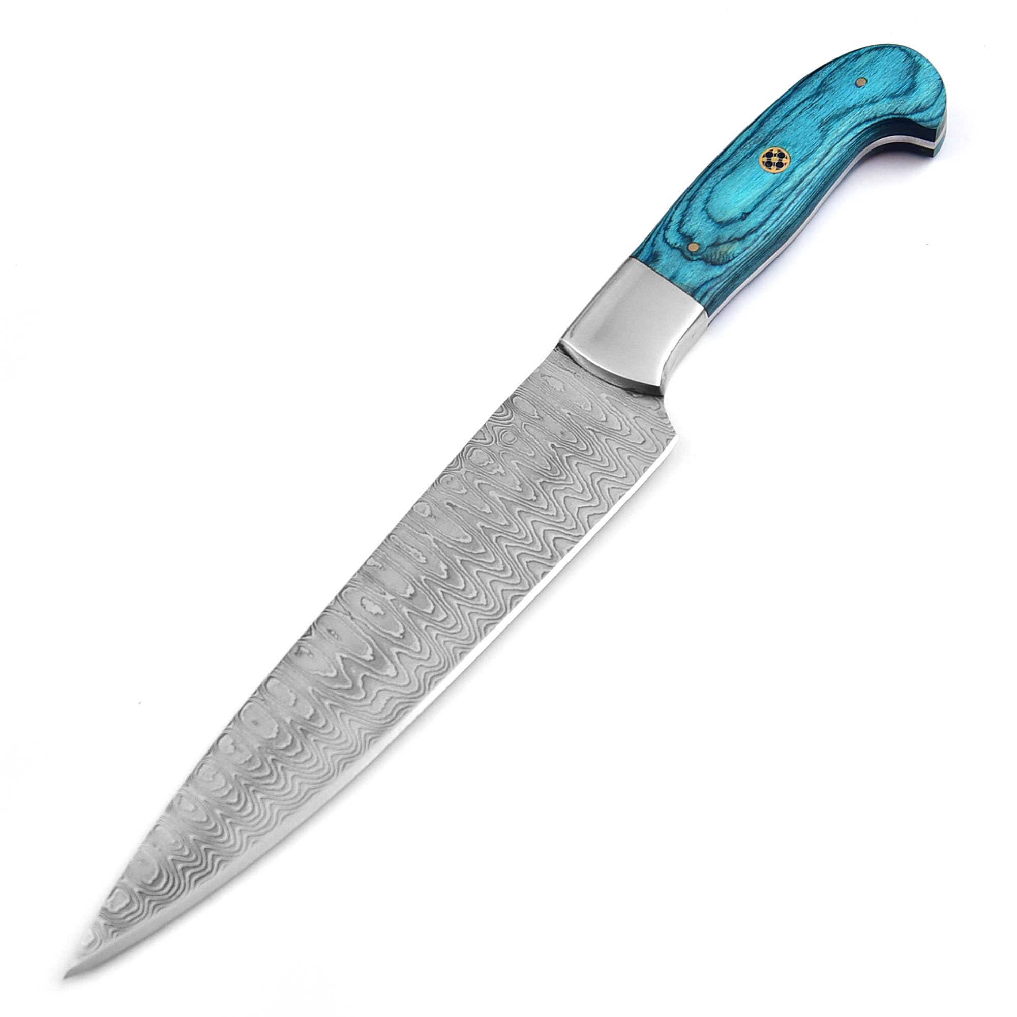 101-1 Stainless Steel Damascus Kitchen Knife Hand Forged Butcher Chef Knife 8" Sharp Blade Knife for Home Camping BBQ Gift for Men 101-1 (1)