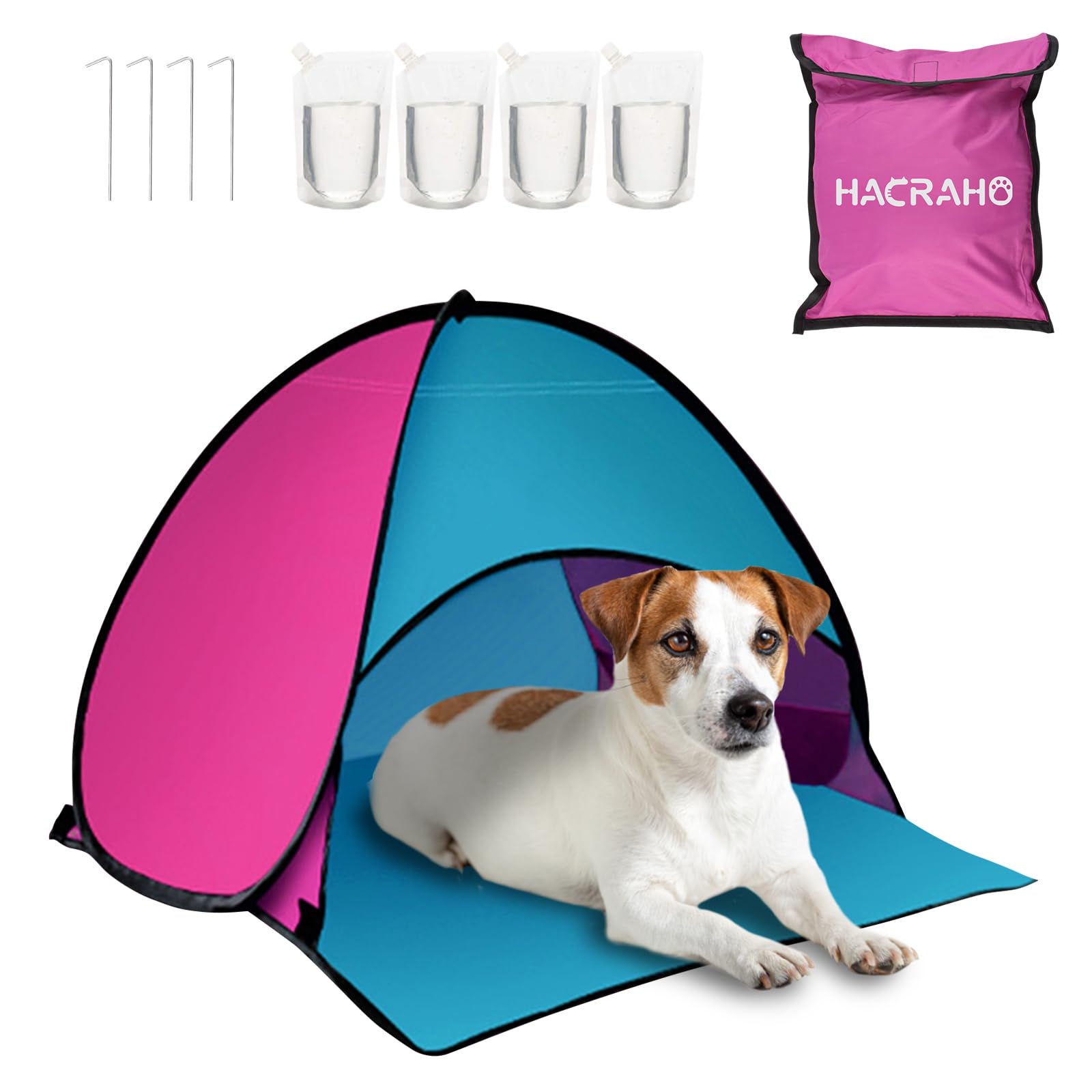 HACRAHO Tienda de Playa Instantanea 1 Pack Tienda de Playa Instantanea Tienda de Playa Resistente al Agua Refugio Solar para Camping Picnic al Aire Libre, Rosa