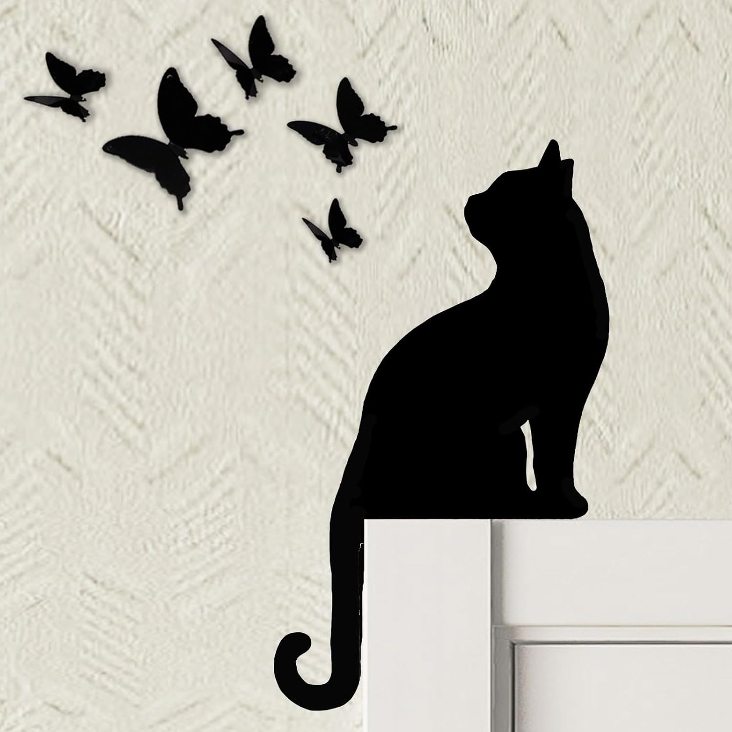 Cat Butterfly Door Corner, Cat Door Frame Corner Decor, Cat