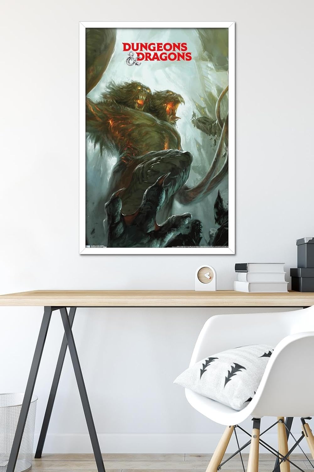 Trends International Dungeons And Dragons - Demogorgon Wall Poster, 22.375" x 34", White Framed Version