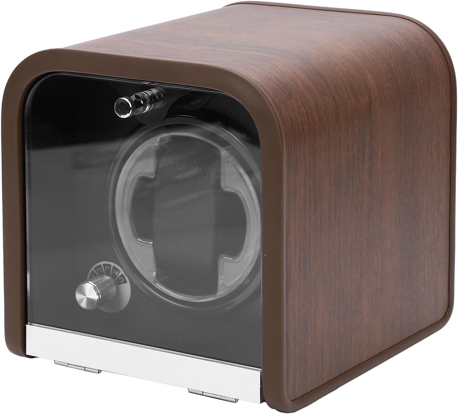 Focket Watch Winder, Single Automatic Watch Winder Box with Quiet Motor 5 Rotation Modes LED Lighting for Men