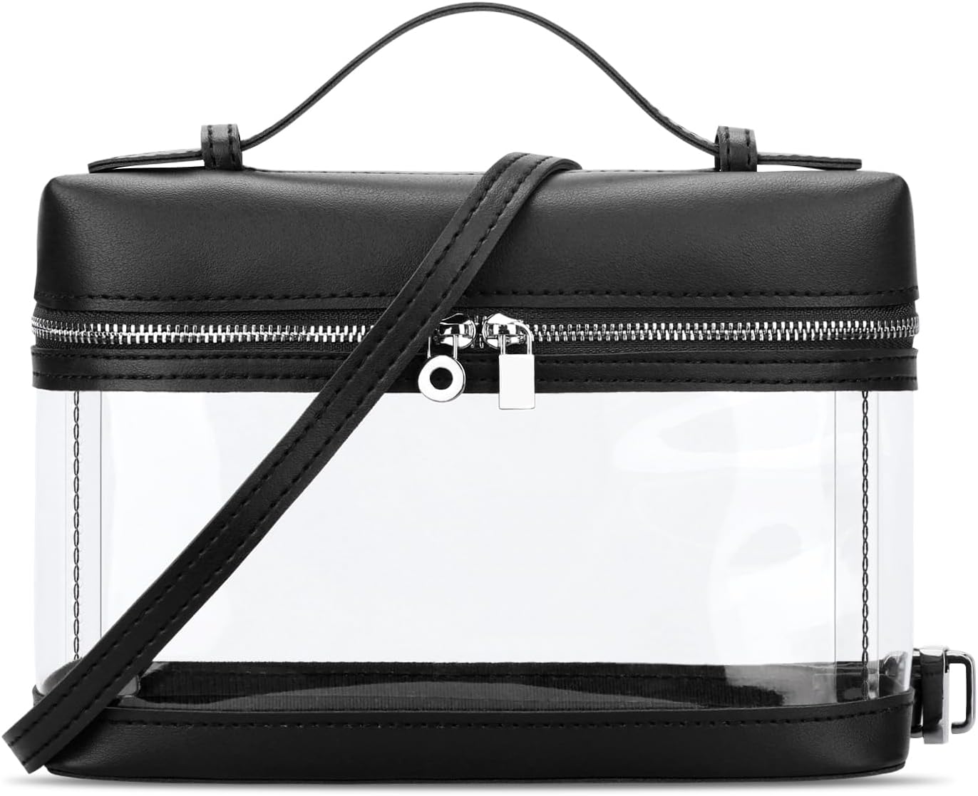 KKXIU Clear Crossbody Bags for Women Stadium Approved Vegan Leather Transparent Purses for Concerts Sports - Image 4