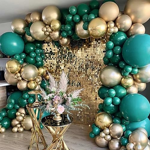 Image of KALOR Metallic Gold Balloons, 100 pcs 5 inch Thick Latex Chrome balloons for Balloon Garland Arch, Birthday Decoration, Wedding Party, Baby Shower Decorations