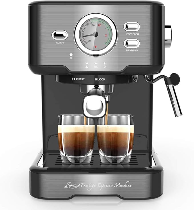 Sirena Prestige Espresso Machine 15 Bar Professional Espresso and Cappuccino Maker