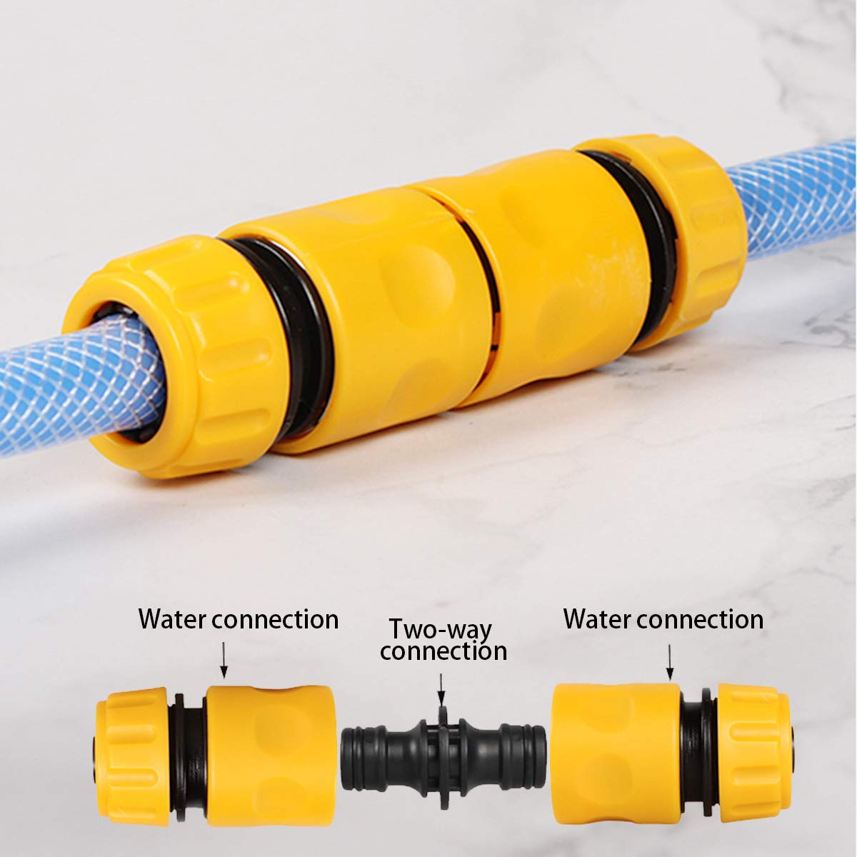 Connettore da 1/2 pollice - Presa doppia - Connettore per tubo da giardino - Per collegare tubi, attrezzi da giardino, tubi flessibili (10 pezzi) | Leroy Merlin
