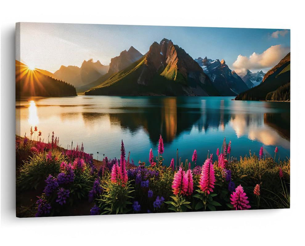 TRUECANVAS 16 X 24 inch, Pine Wood Framed Canvas Paintings for Home Decor, Ready to Wall Hanging, Premium Painting for | Bedroom, Living Room, office Wall Decoration | Wall Art Painting, CT3068