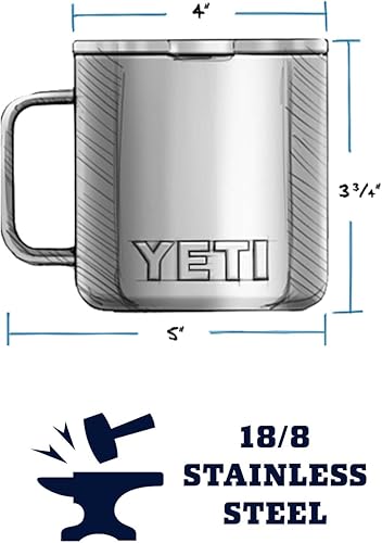 Miniatura 2 de Taza YETI Rambler de 14 onzas, de acero inoxidable, con aislamiento al vacío y tapa estándar