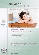 Allsana Sensitive Care Allergy Sufferers Sleeping Bag 100 x 220 cm Unlined Hut Sleeping Bag Travel Sleeping Bag