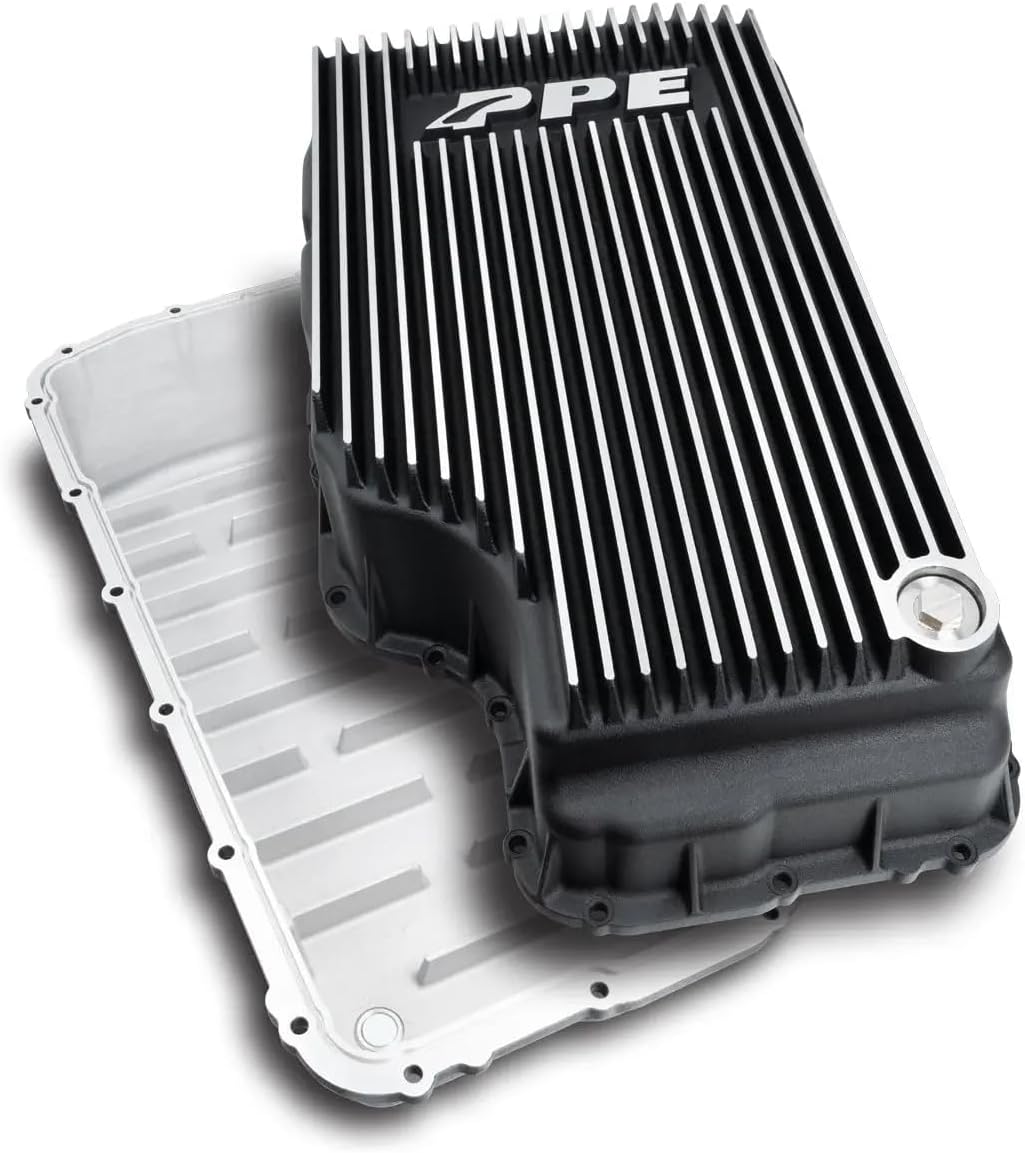 PPE Heavy Duty Cast Aluminum Deep Transmission Pan (Brushed) 328053310 Compatible for Ford 2020+ 6.7L with 10R140 Transmission