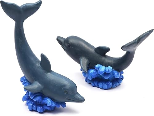 Miniatura 3 de Bright Creations Kit de pintura de cerámica para adultos, figuras de delfines para pintar, paquete de 2, 3.5 x 2.25 x 5 pulgadas, poliresina sin