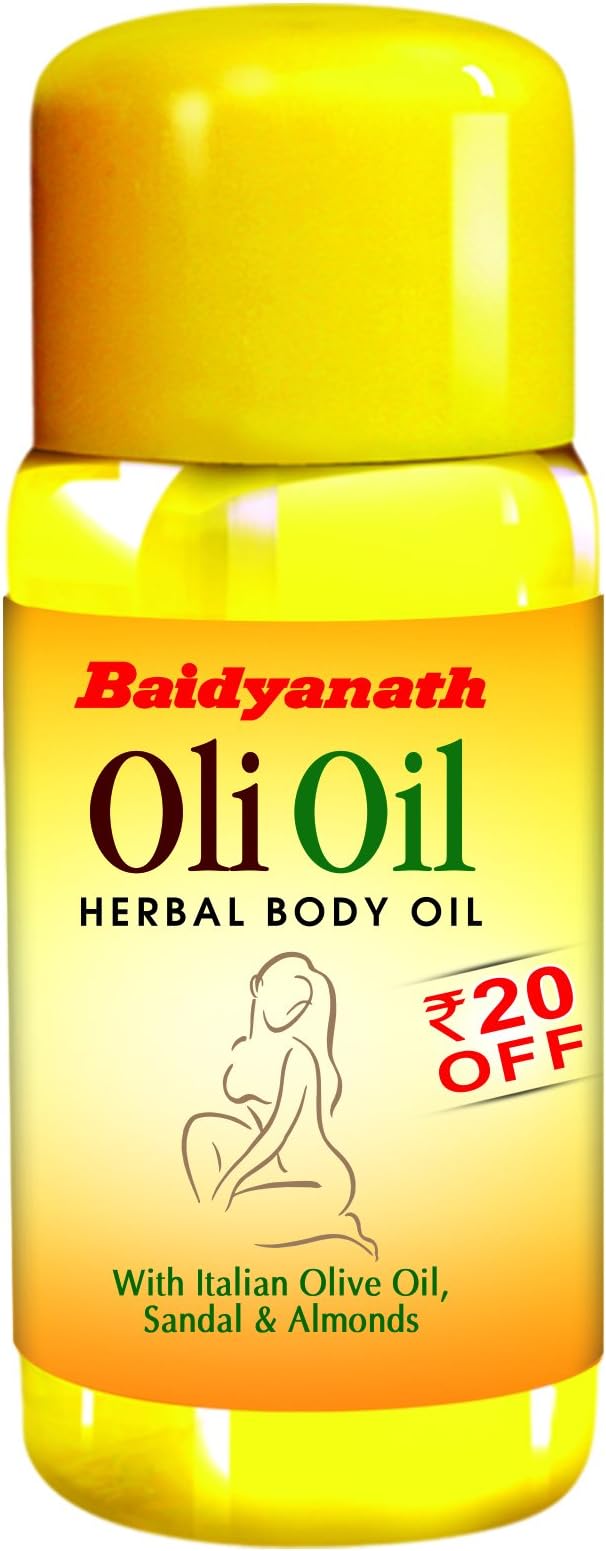 Baidyanath Oli Oil - Pure Olive Oil with Sandalwood and Almonds - 200ml (Pack of 2)