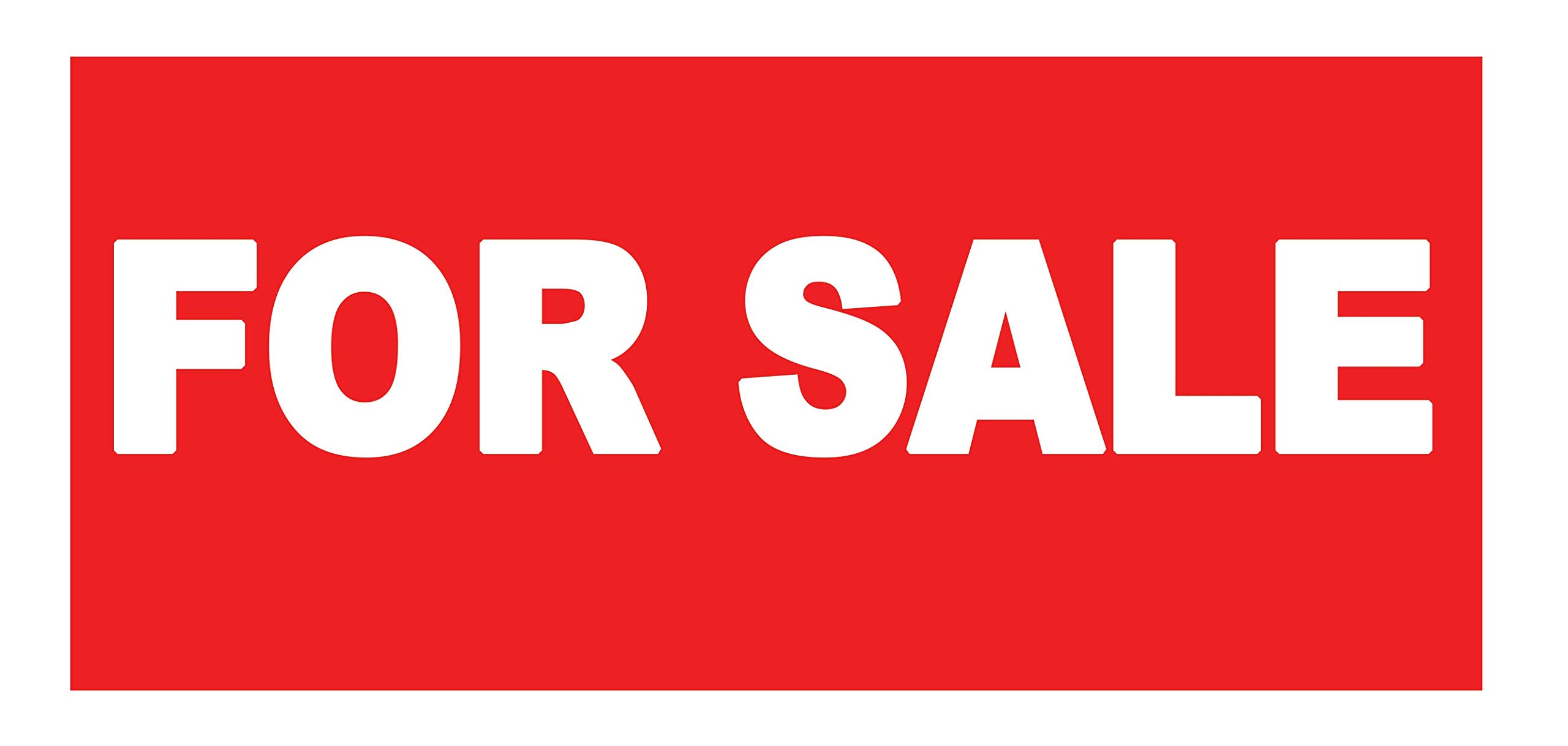 4 x for Sale - Info Sign Label Removable Self Adhesive Waterproof Durable Vinyl Label Stickers 225mm x 106mm