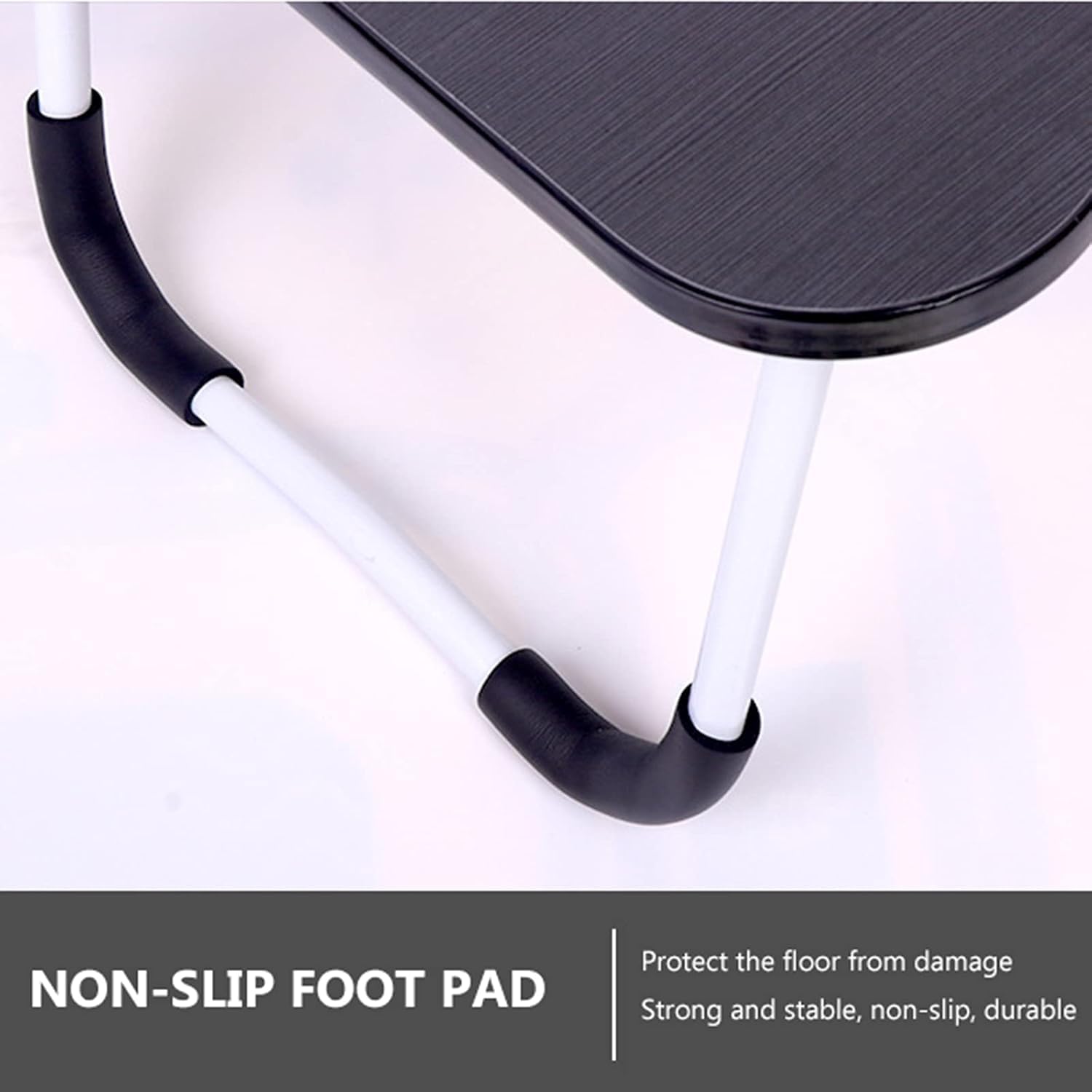 Tavolino da Colazione a Letto Pieghevole per PC Portatile, Vassoio da Divano in Legno con Supporto per Tablet e Smartphone, Scrivania Ergonomica Salvaspazio Lavoro Tavolo (-BETULLA) - 4