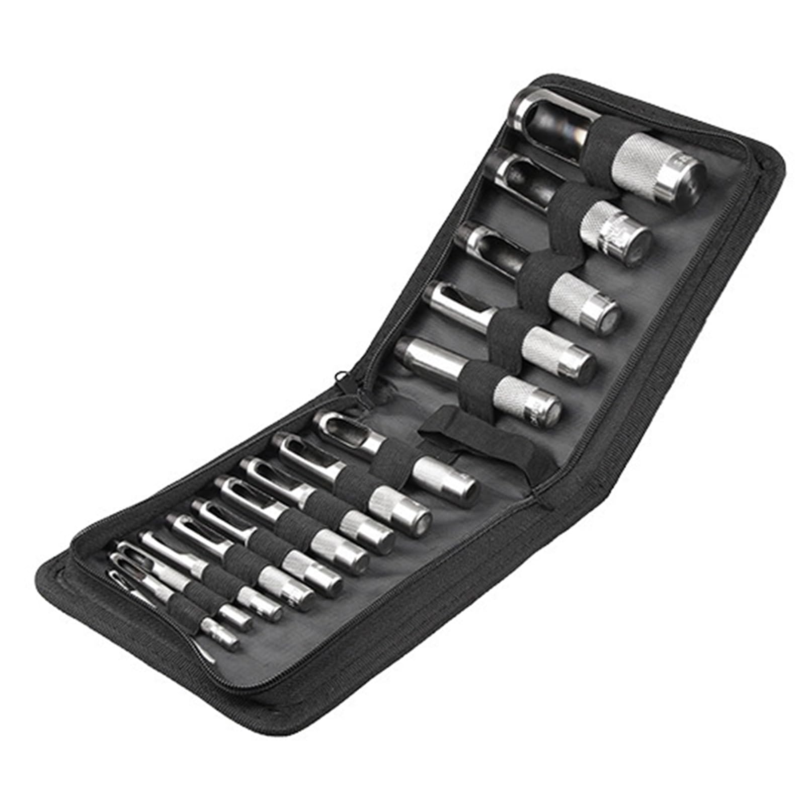 Buxuaaaa 12/15 Pcs Leather Working Hollow Hole Punched Set Leather Craft Working Tool Hole Punched Set 3mm-25mm