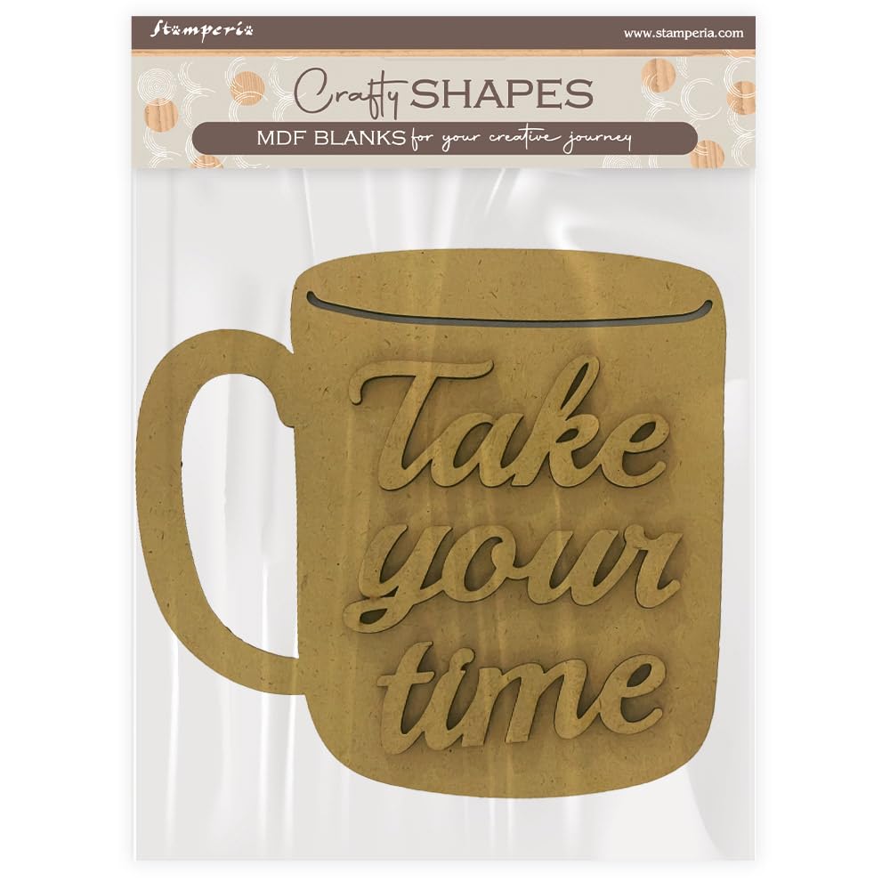 Stamperia - Crafty Shapes for Scrapbooks, Albums, Cards, Bullet Journals and More, Decorate with Papers and Paint, Perfect for Hobbies, Crafts, and Gifting (Whispering Woods, Cup)