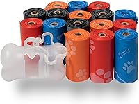 Vista 175 de Best Pet Supplies - Bolsas para limpieza de excremento de perro, rollo de repuesto, uso en exteriores, a prueba de fugas y desgarros, plástico