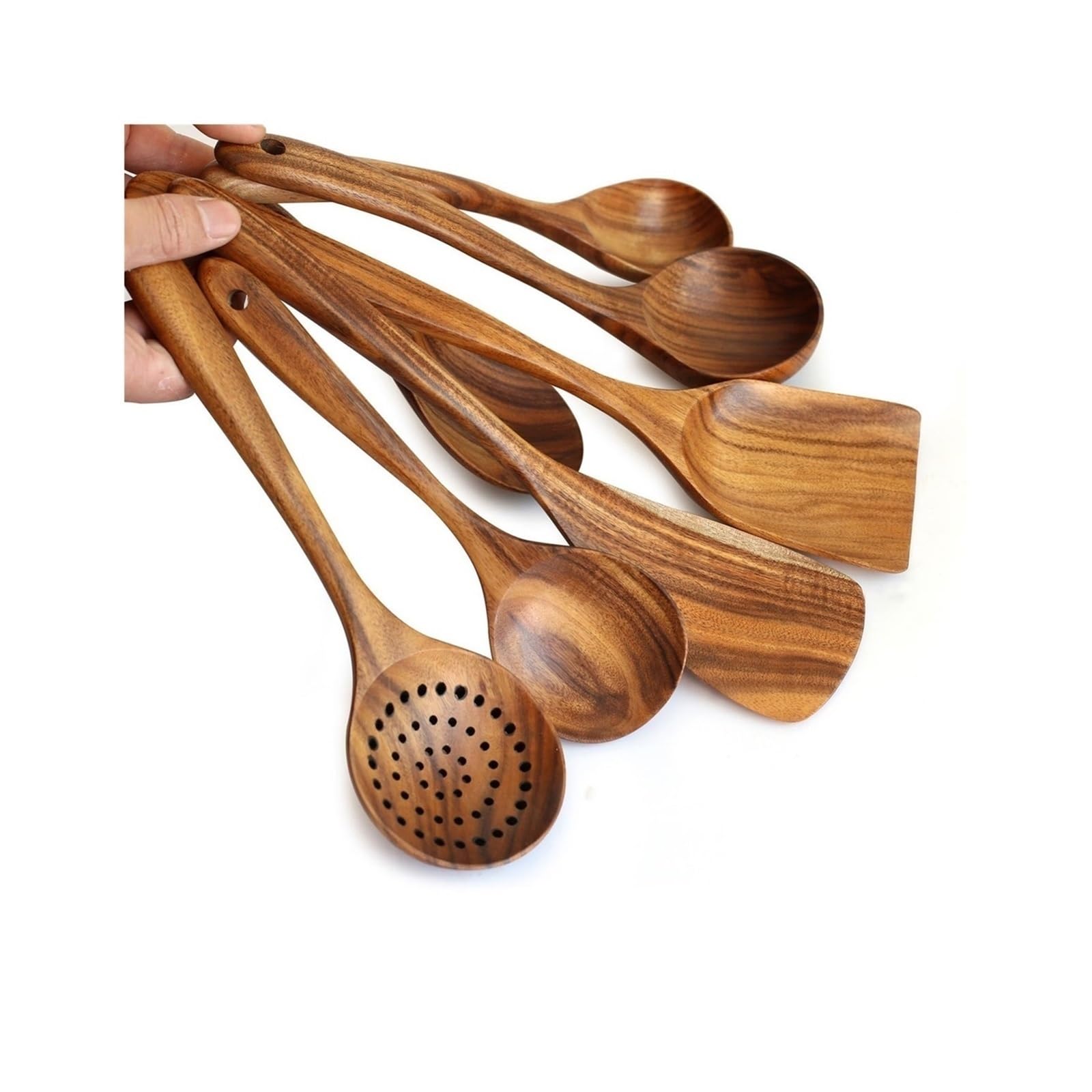 Holz Kochlöffel Spatel Kochutensilien Küche Kochgeschirr Gadgets 7 Stück Sets Kochwerkzeuge