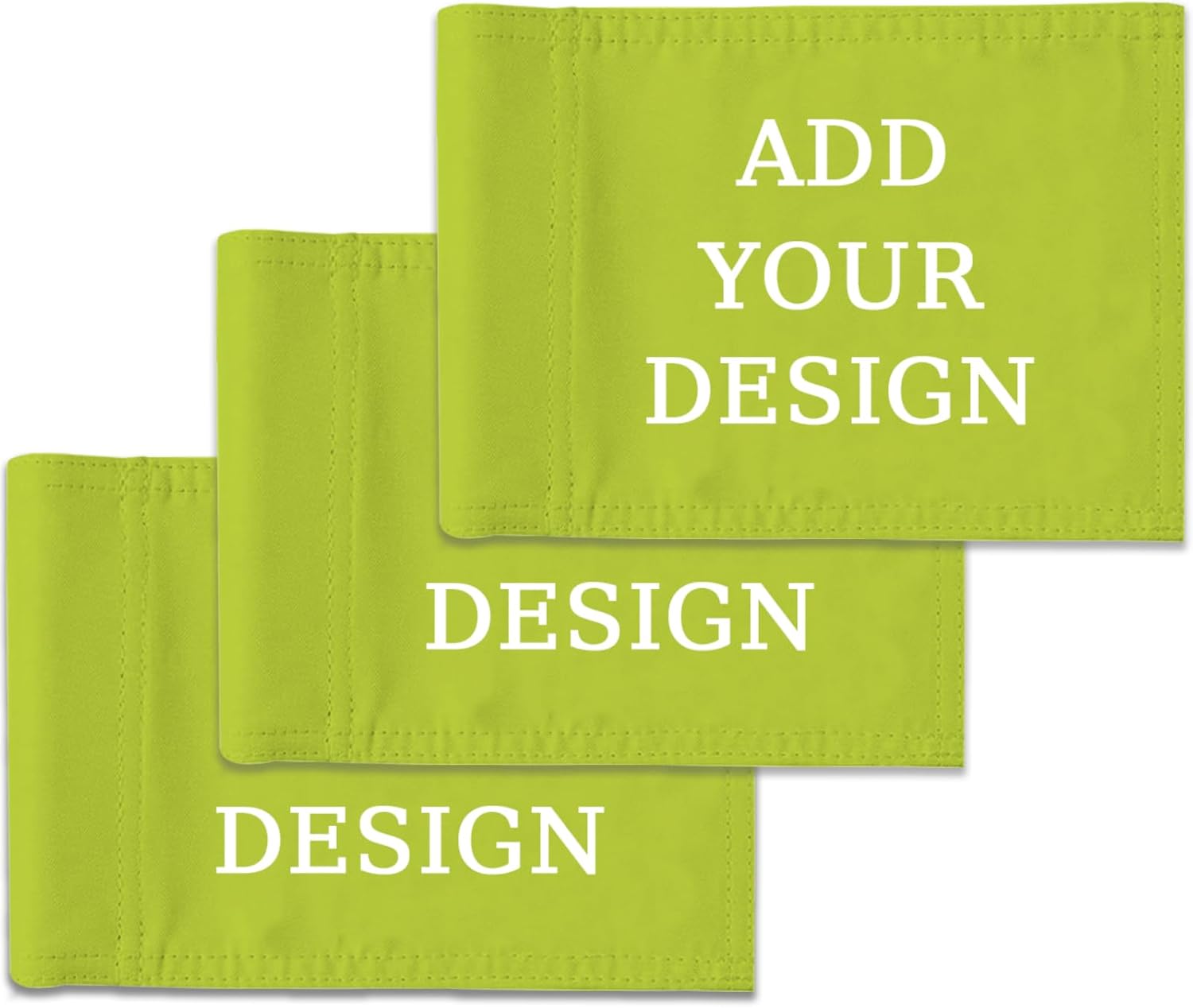 Custom 3PCS Golf Flags Personalized Double-Sided Mini Pin Golf Flag with Tube Inset Putting Green Flags -6x8inch