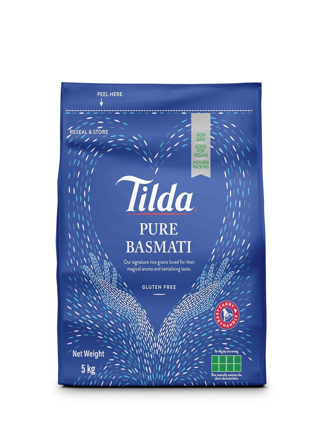 Tilda Pure Original Basmati Reis, 1er Pack (1x11kg) - Langkörniger Premium-Reis aus den Ausläufern des Himalayas, perfekt für orientalische Gerichte und Beilagen