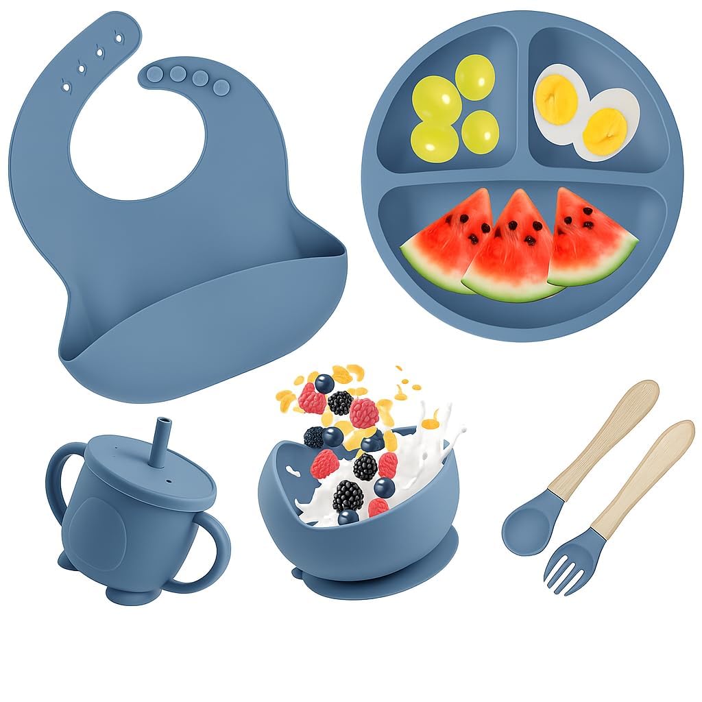 Melamine Dinner Plate 3 Compartments Rectangular | Non-Breakable Meal Plate with 3 Sections | Partitioned Melamine 24×21 cm (6 pcs Blue)-image-41