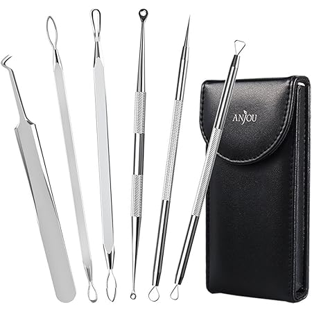 Amazon Anjou 角栓とり 毛穴ケア専用キット 6本セット 角栓 ピンセット ステンレス 鏡付 Anjou 毛抜き 通販