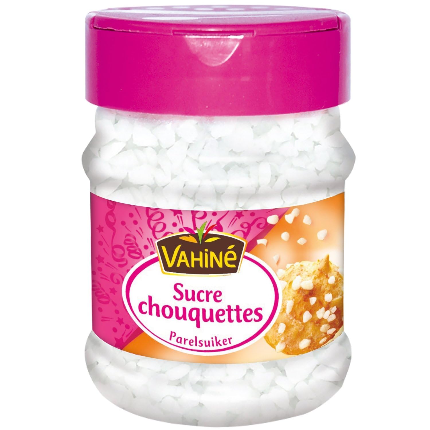 Sucre chouquettes VAHINE - le pot de 120g Lot De 4 - Par Lot