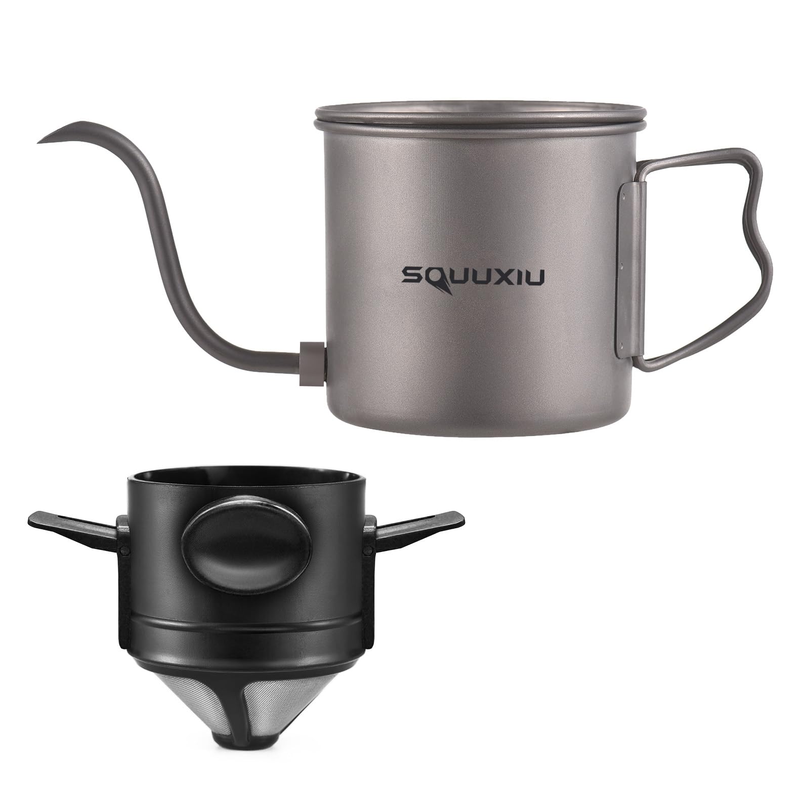 Bouilloire à col de cygne 400 ml avec filtre intégré pour café