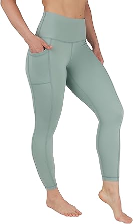 Yogalicious High Waist Ultra Soft 7/8 Ankle Length Leggings with Pockets for Women