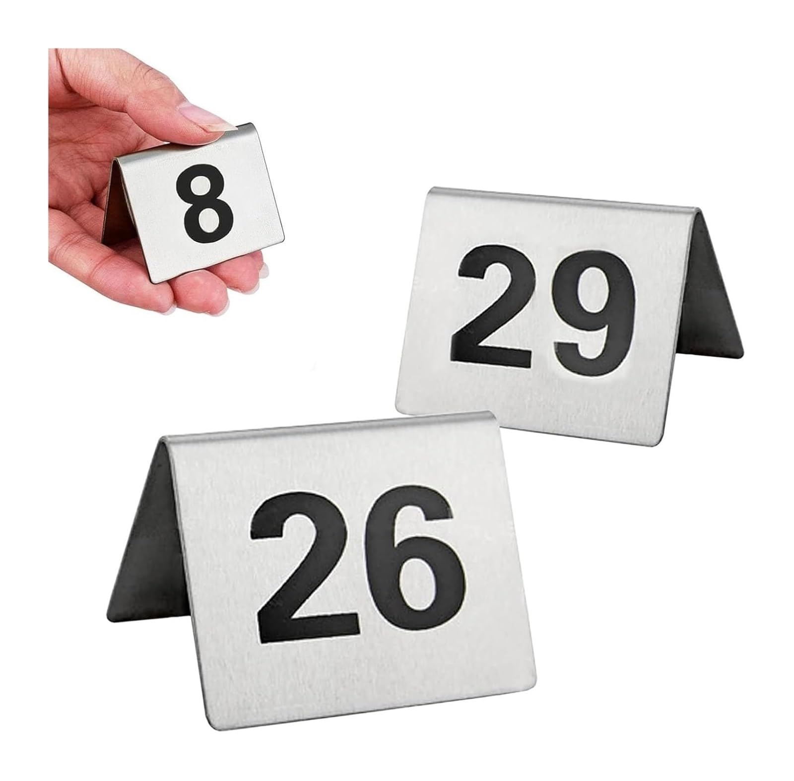 Chiffres de 1 à 100 double face en forme de V pour numérotation de table - 8