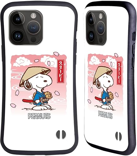 Head Case Designs Funda híbrida con licencia oficial de Peanuts Samurai Oriental Snoopy compatible con Apple iPhone 15 Pro Max