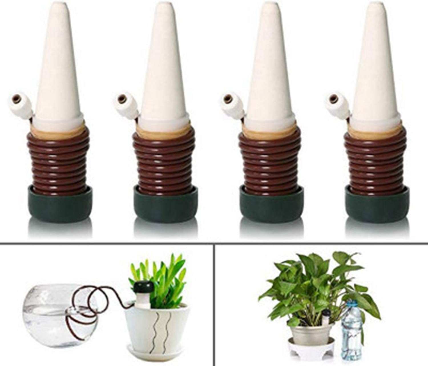 Jcevium 12PCS Ceramic Self Watering Spikes Automatic Plants Drip