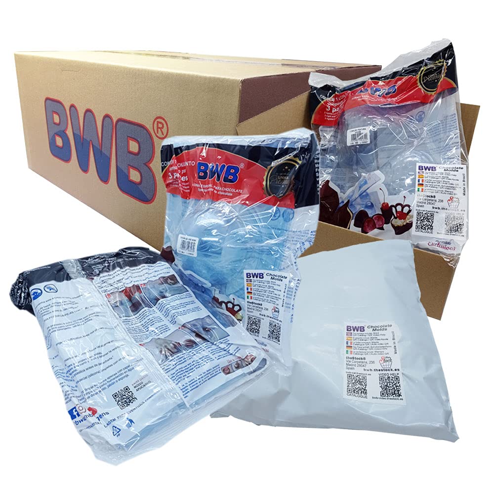 BWB 10266 Moule Chocolat Cadran facetté 70mm Spécial 3 parties en Silicone pour chocolat chaud 3 trous 24-230g Matériel Plastique PET Transparent Tridimensionnel Gâteaux Ustensiles Truffes