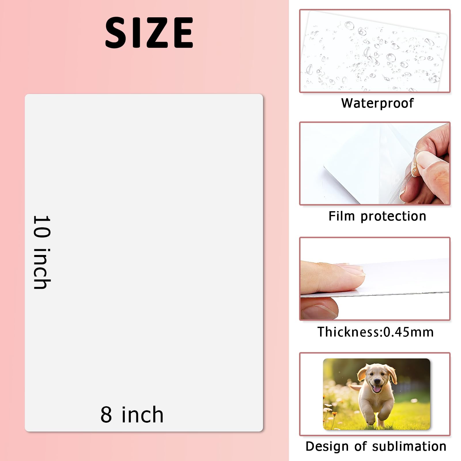 Hotop 8er-Set Sublimations-Fotorohlinge Aus Aluminium – 15x20 Cm, Weiß – Ideal Für Wärmepresse & DIY-Fotogeschenke – Für Familie, Freunde & Mehr!