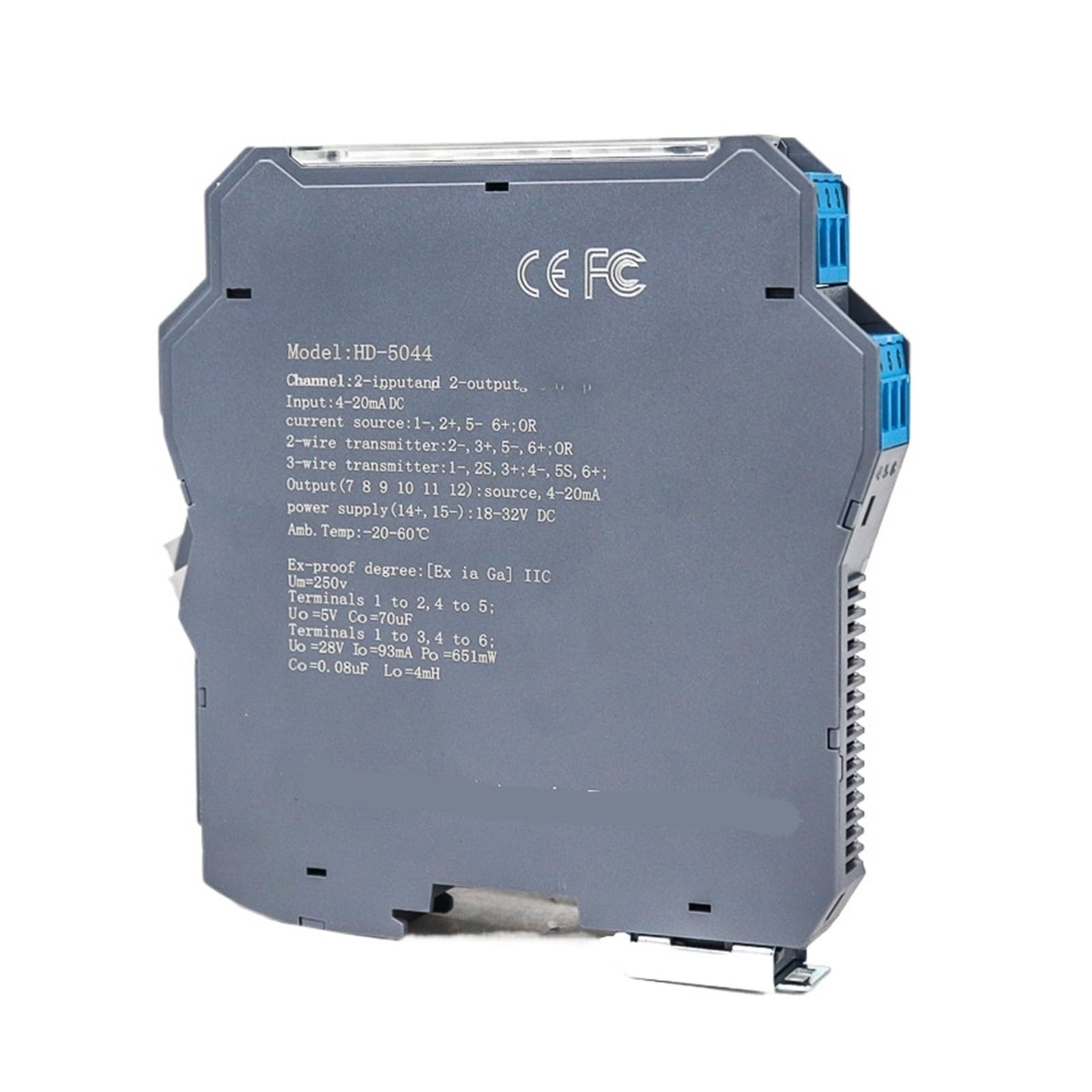 KSZHZYMGX 1PCS Isolated 4-20mA Barrier Signal Isolator(4-20MA in,0-10V)