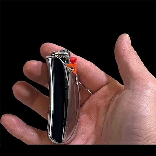 Miniatura 6 de NIVEK Funda para encendedor de metal de alta calidad, funda de lujo para caballeros, compatible con BIC Lighter Full J6, tamaño estándar, color