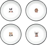 Vista 14 de SOCOSY Platos de cerámica para condimentos de perro de dibujos animados, plato de salsa, cuenco de inmersión para sushi, platos para aperitivos