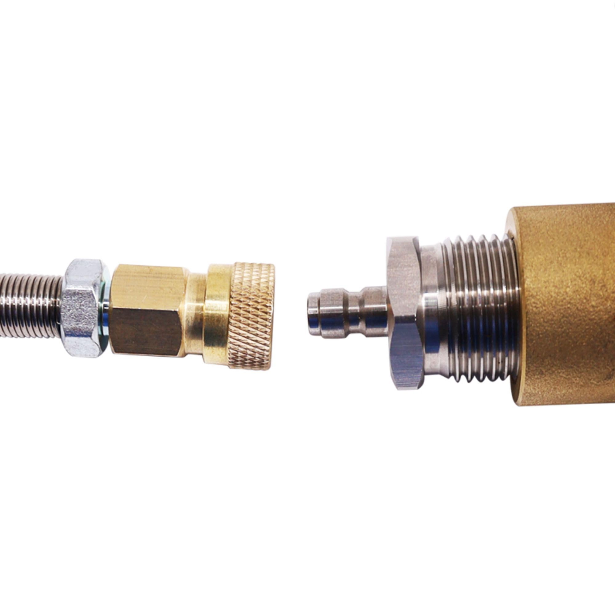 TUXING 4500Psi Hochdruck-Luftpistole PCP Füllstation Peitsche Schlauch, Hochdruck-PCP Paintball Füllstation mit Ablassventil Messing HPA CO2 Tank DIN Ladesystem M18* 1,5