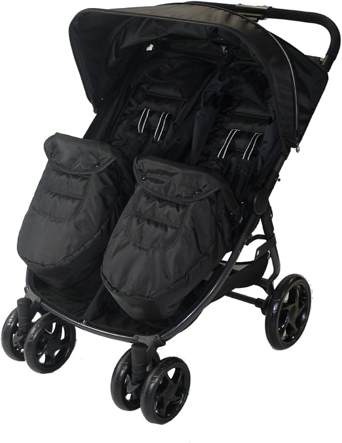 double pram with footmuff