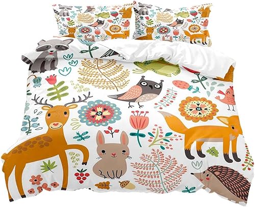 Miniatura 8 de LUVIVIHOME Juego de funda de edredón de 2 piezas, color verde azulado y rosa, juego de ropa de cama individual, ropa de cama de alpaca, funda de