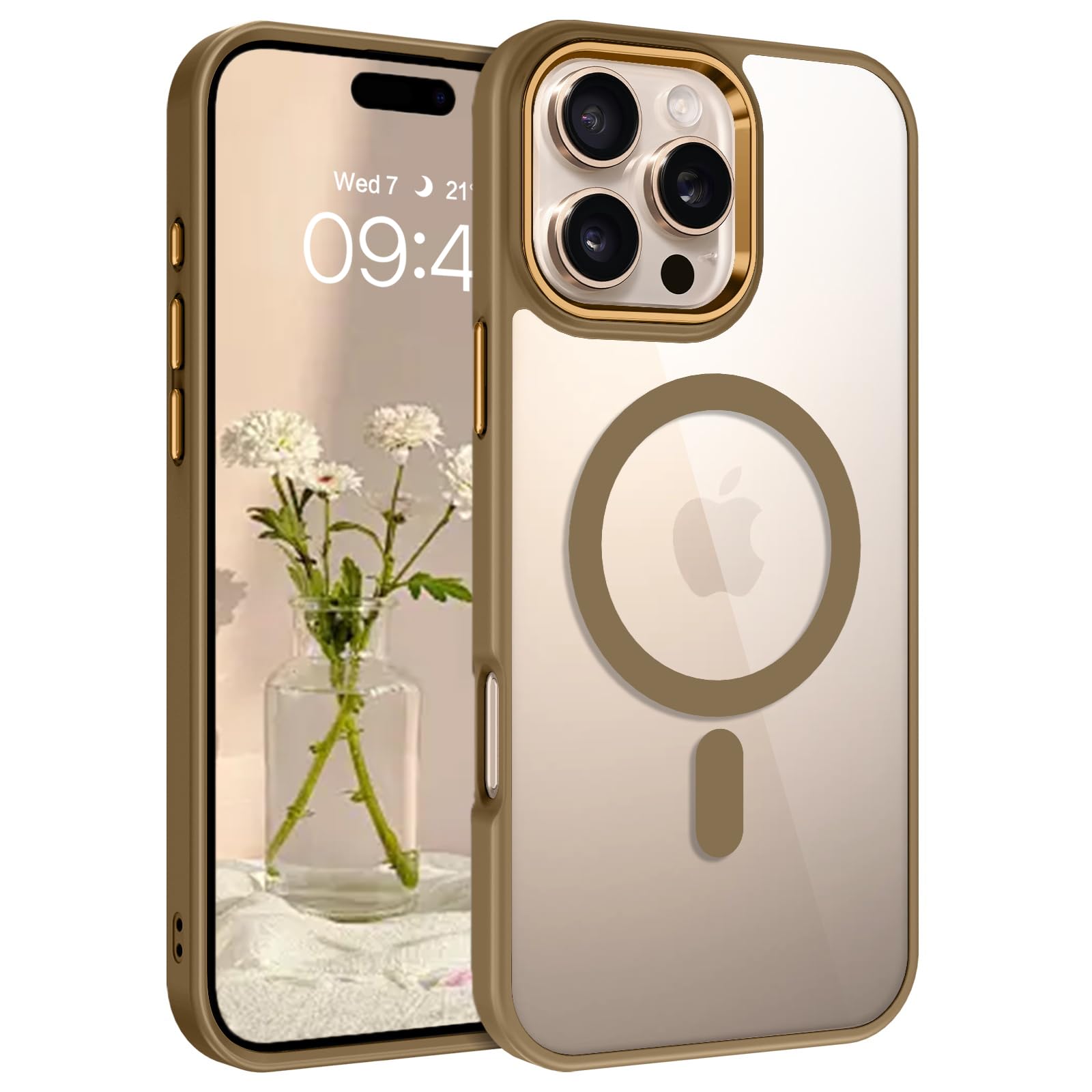 Cover Magnetica DOMAVER Per IPhone 16 - Traslucida Opaca Con MagSafe, Bianco - 4