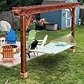 Pergola Depot Brim 12' Cedar Pergola Kit with 10' Posts and End Shape A
