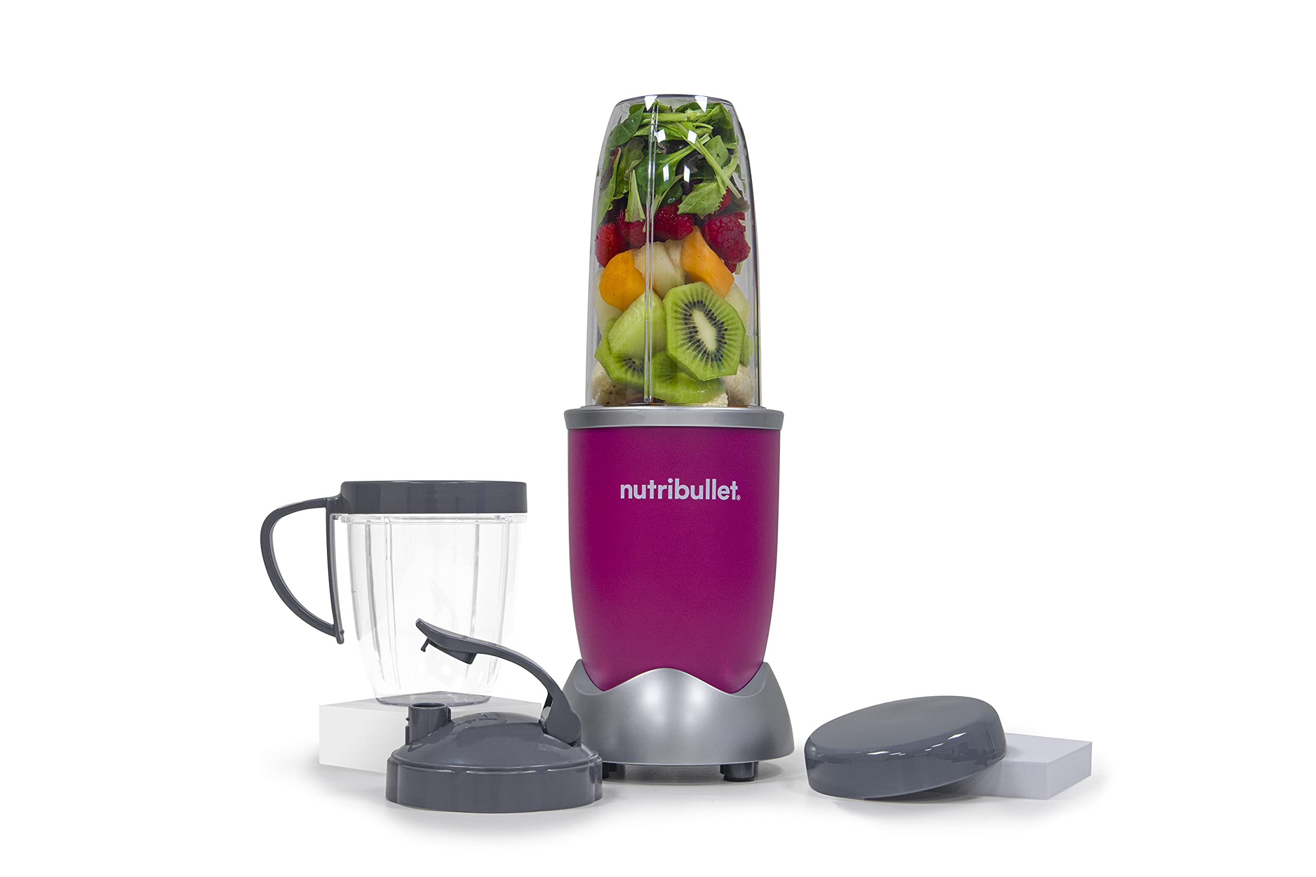 NutriBullet Pro 900 Watt - 9 teilig Extraktor set - 25.000 UpM - Nährstoff Extraktor Gesundheits Set - Smoothie Maker - EXKLUSIVE FARBE: Blütenbeere/Bloss Berry