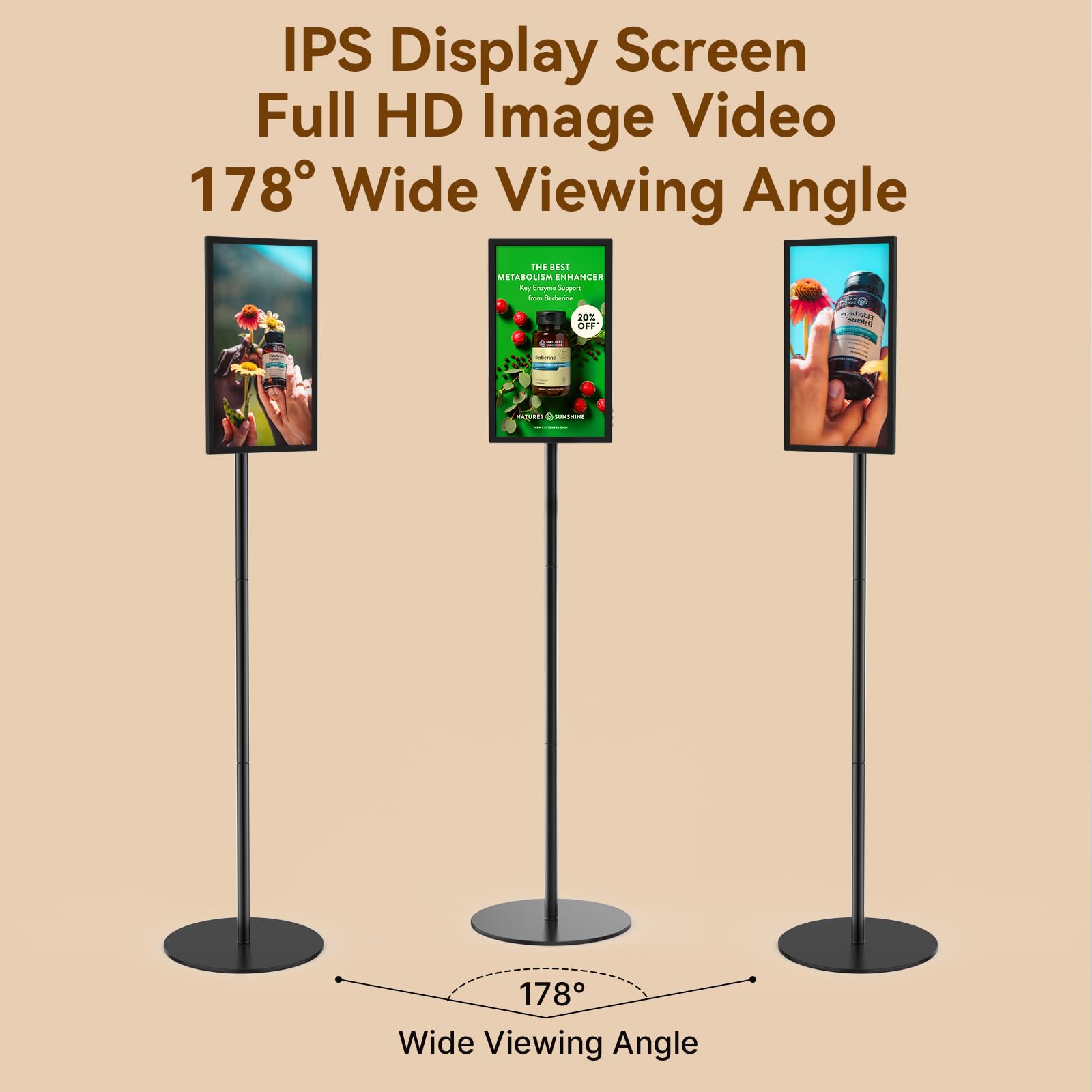 Pantallas publicitarias de señalización digital de 15.6 pulgadas con soporte ajustable, monitor de pantalla multitáctil capacitivo con pantalla de cámara que refleja la gestión de la nube CMS,